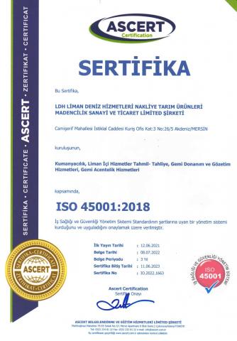 BELGELERİMİZ - ISO 45001:2018