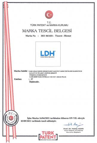 BELGELERİMİZ - MARKA TESCİL BELGESİ